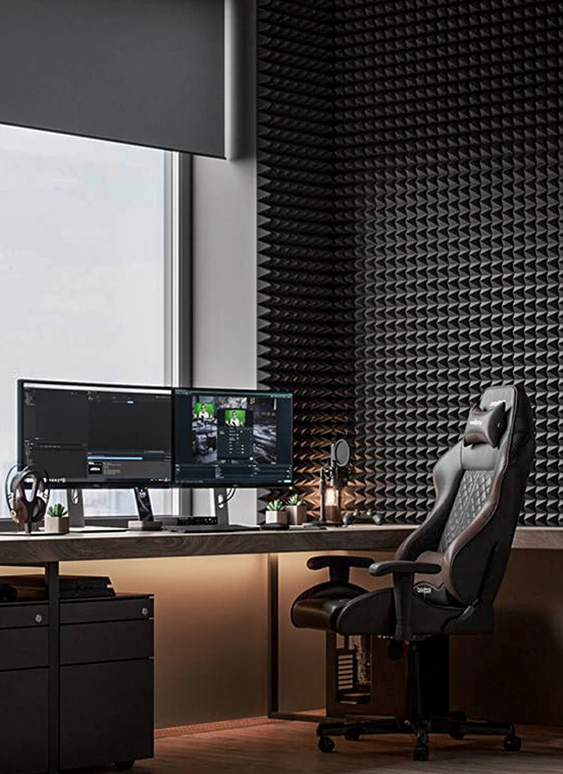 TOUO Acoustic Foam 6-48 Pcs Sound Proof Wall Panels High Density Studio Sound Absorbing Material Acoustic Foam Home Decoration