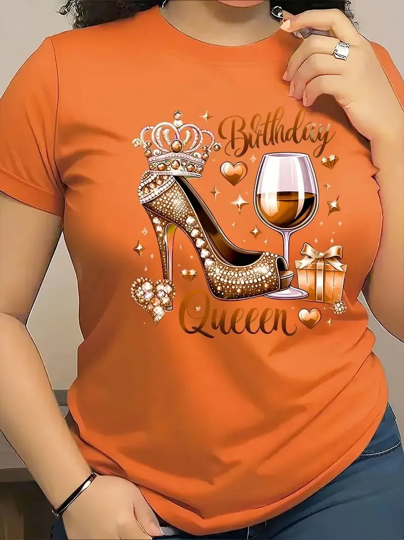 Women's 3D Graphic Print T-Shirt Casual Short Sleeve Crew Neck Top, Ideal for Birthday or Friend Gift for Outdoor Daily Sports