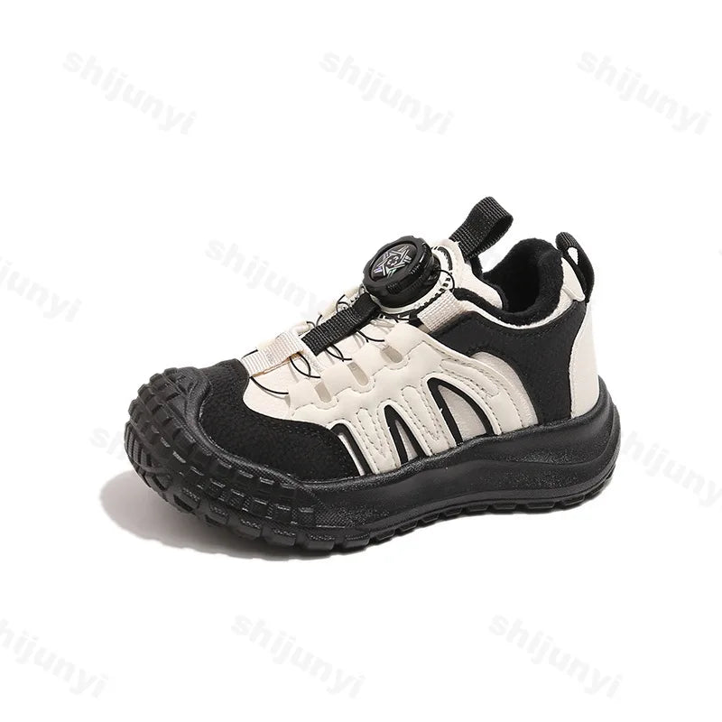 Children's Casual Cotton Shoes 2025 Autumn Winter New Boys Girls Retro Sports Shoes Kids Non-Slip Warm Plush Fashion Sneakers