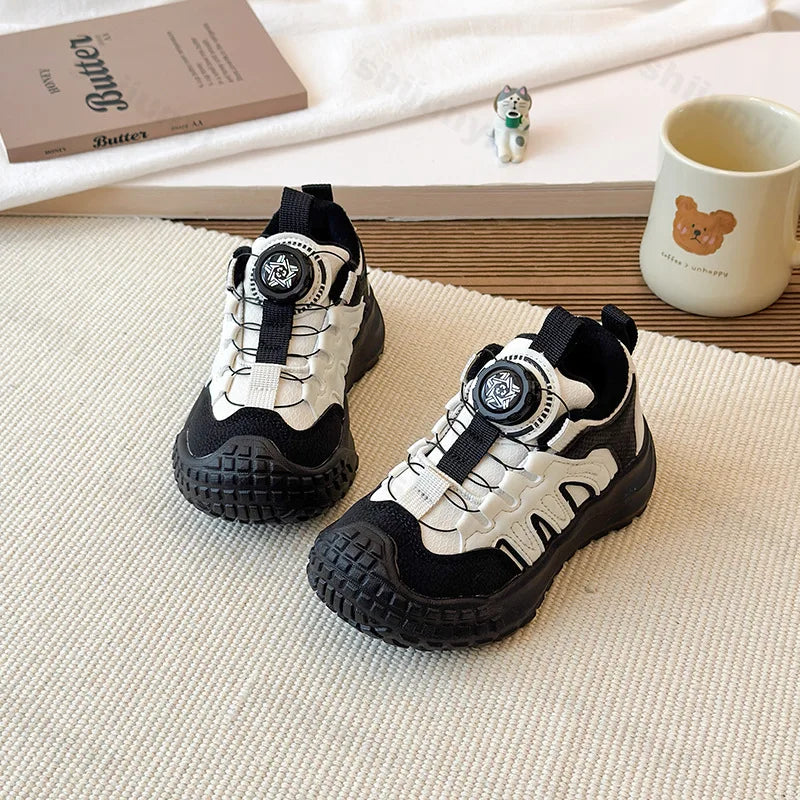 Children's Casual Cotton Shoes 2025 Autumn Winter New Boys Girls Retro Sports Shoes Kids Non-Slip Warm Plush Fashion Sneakers
