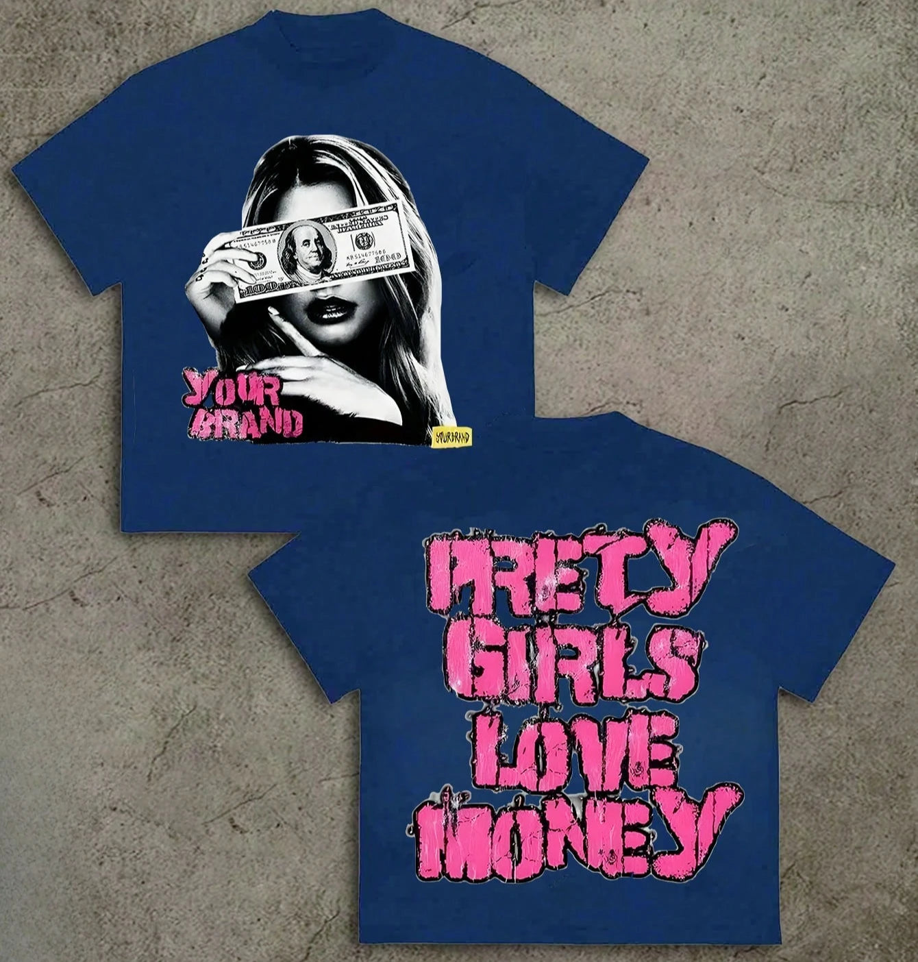 Double-Sided Printing Y2k Style Big Head  Print Men Women Summer Round Neck Short Sleeved Casual Cotton T-shirt Vintage Tee Tops