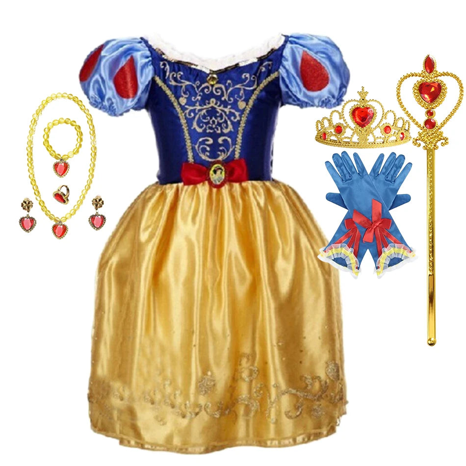 Summer Princess Costume Party Fancy Flower Vestido New 2025 Christmas Birthday Carnival Dress Up Rapunzal Belle Disguise Frock