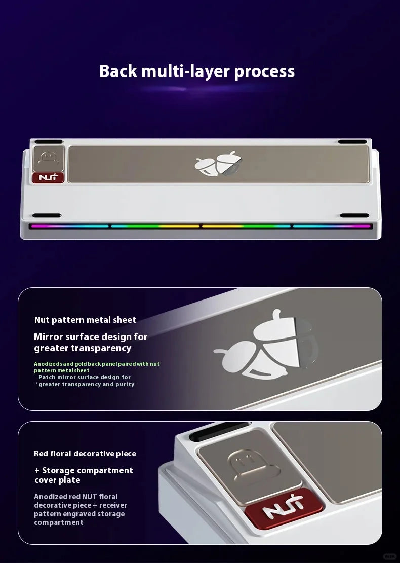 Weikav Lucky65 V3 Lucky65 V2 NUT65 Wireless Aluminum Mechanical Keyboard Kit 60% Bluetooth 2.4G Wired RGB Hotswap Gamer Keyboard