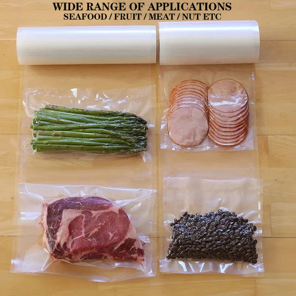 Vacuum Sealer Bags Roll Food Storage Sous Vide Kitchen Packaging 12-30cm Width 5m Length Airtight Freshness Bags