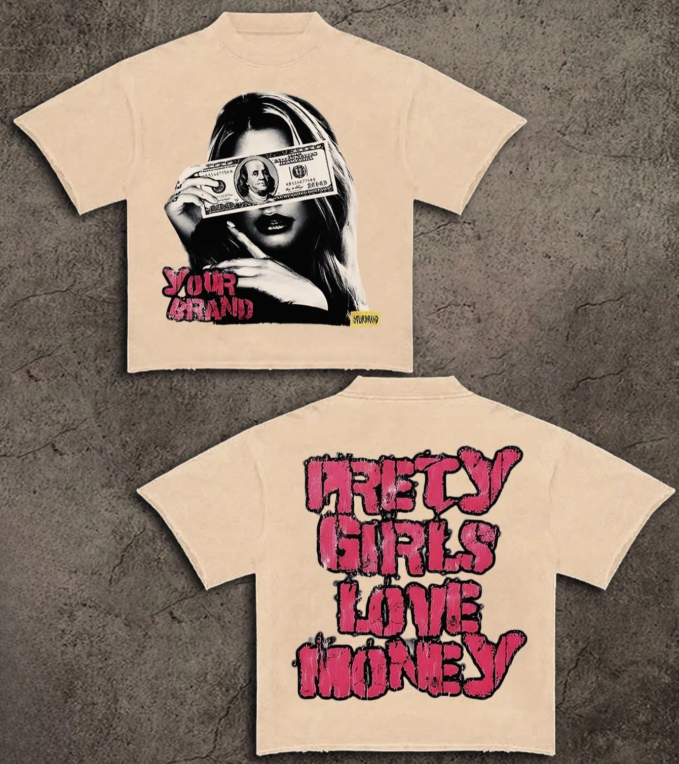 Double-Sided Printing Y2k Style Big Head  Print Men Women Summer Round Neck Short Sleeved Casual Cotton T-shirt Vintage Tee Tops