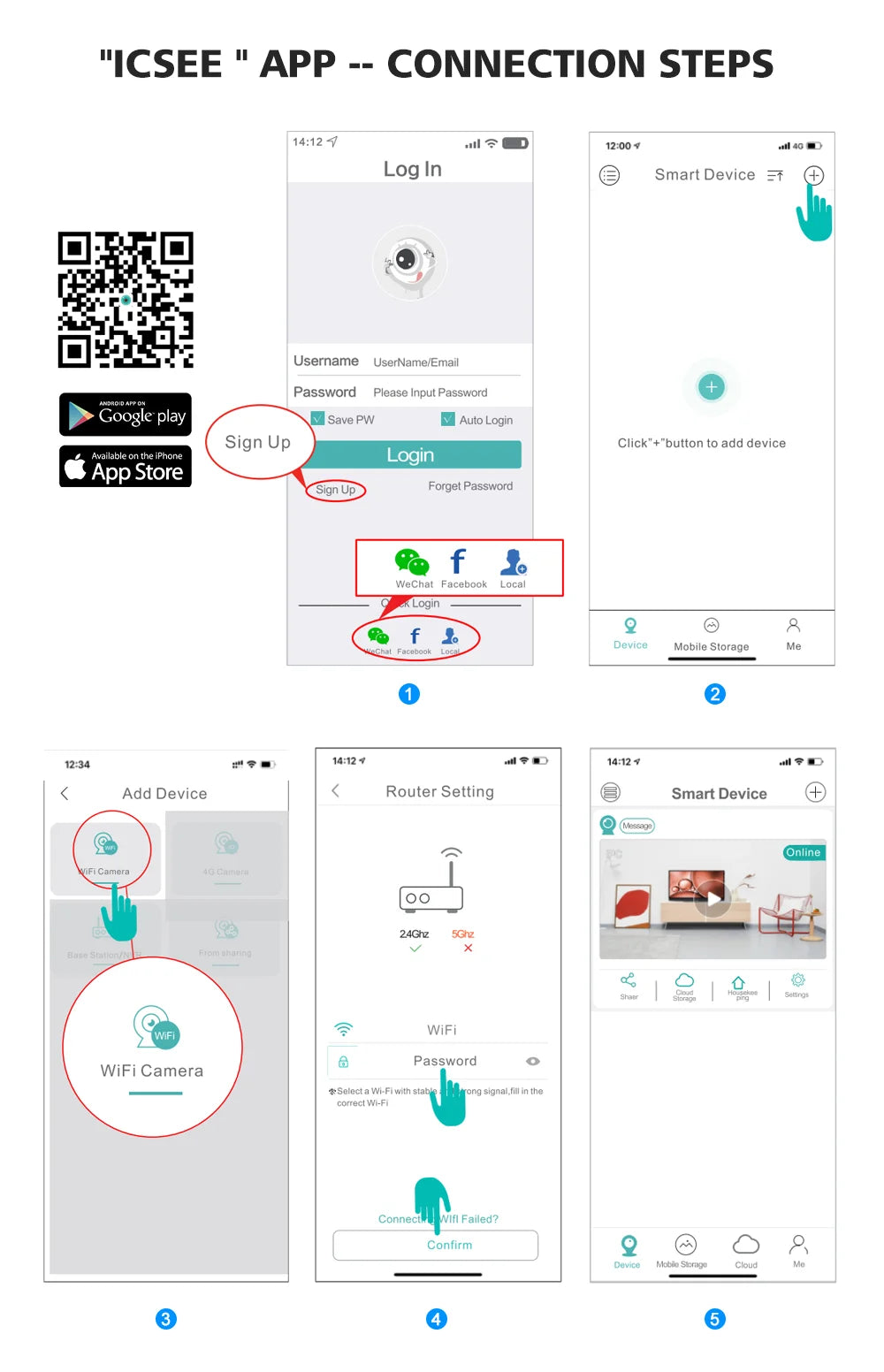 BOAVISION HD 8MP WIFI Camera PTZ Dual Lens 8X Digital Zoom Outdoor 4K AI humanoid Auto Tracking Zoom Audio iCSee Security Camera
