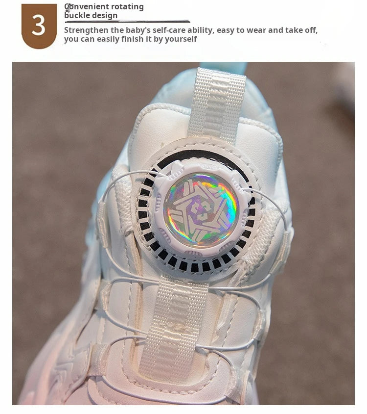 Autumn Leather Fashionable Sports and Leisure Shoes for Students, Anti Slip and Breathable Children's Shoes,Dad Shoes kids shoes