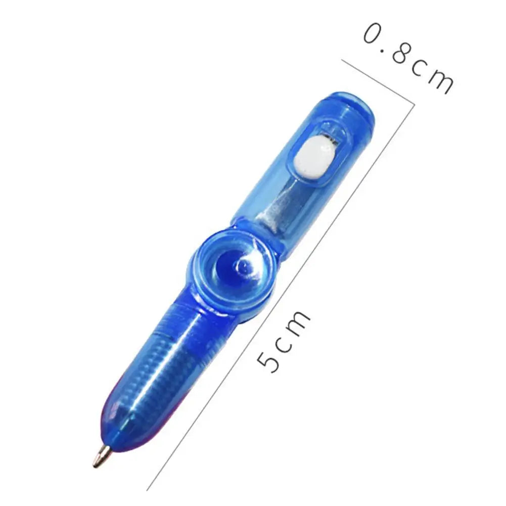 LED Pen Ball Pen Fidget Spinner Hand Top Glow In Dark Light EDC Stress Relief Toys Kids Toy Gift Office School Supplie