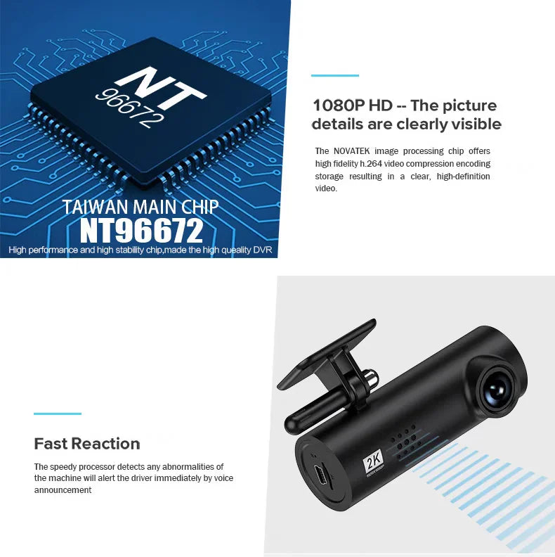 dashcam for car Black box Driving Video Recorders 4K WiFi Mini Front Camera Dash Cam 24H Parking Monitor Car Recording camera