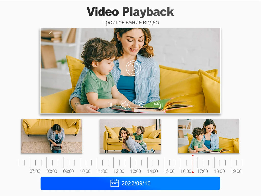Techage HD 8MP POE IP Camera Outdoor Audio Dual Lens CCTV Video Smart AI Security Camera PTZ Security Surveillance System NVR