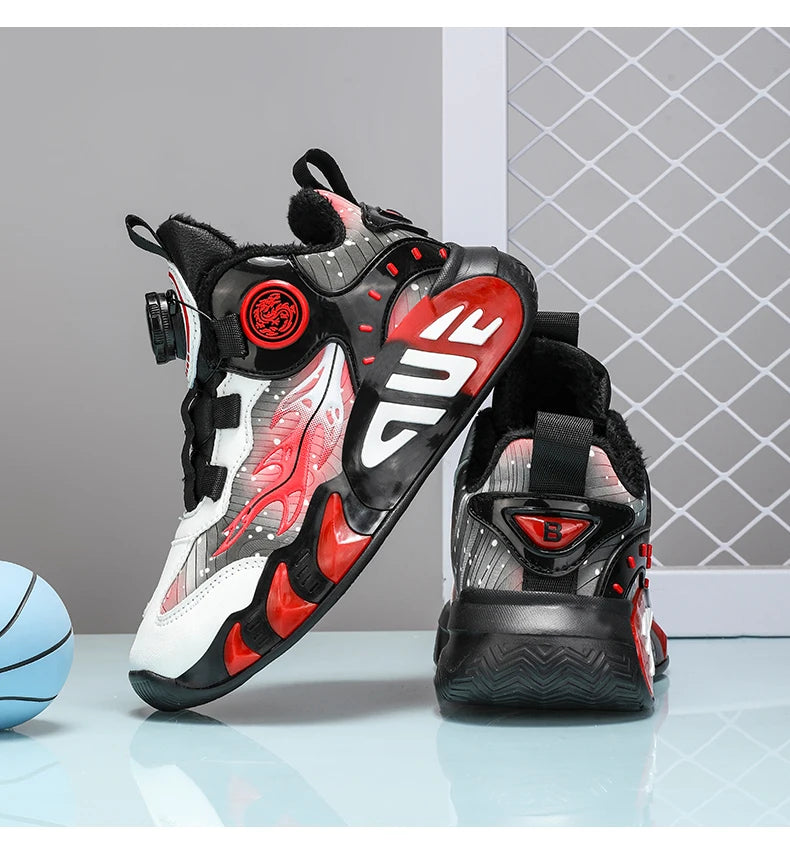 New Kids Sneakers Winter Warm Cotton Shoes for Children Casual Sports Shoes Boys Girls Anti-slippery Waterproof Tennis Trainers