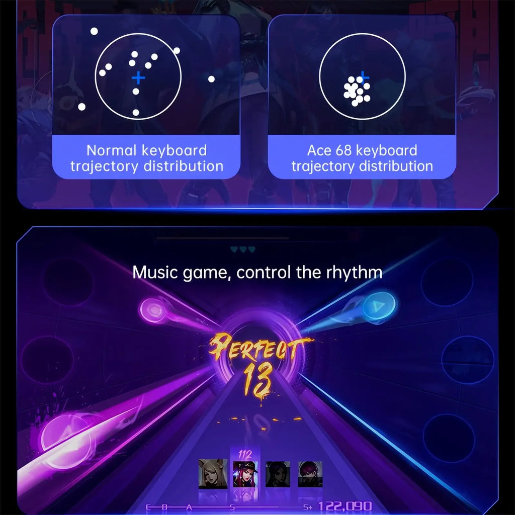 MCHOSE ACE68 Magnetic Keyboard 0.125ms 128K Sampling Rate Wired Mechanical ACE60 Pro for Gaming 0.01mm RapidTrigg 8000Hz SOCD/Rs