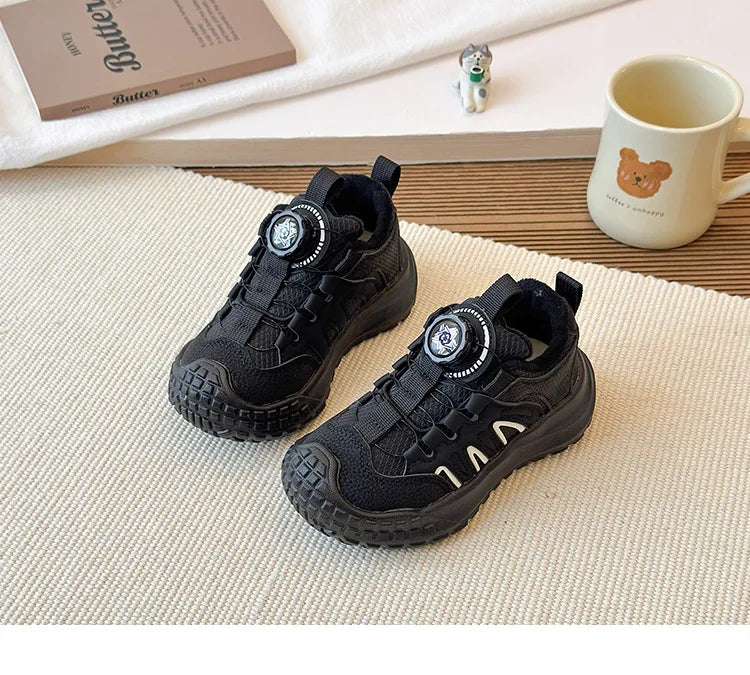 Children's Casual Cotton Shoes 2025 Autumn Winter New Boys Girls Retro Sports Shoes Kids Non-Slip Warm Plush Fashion Sneakers