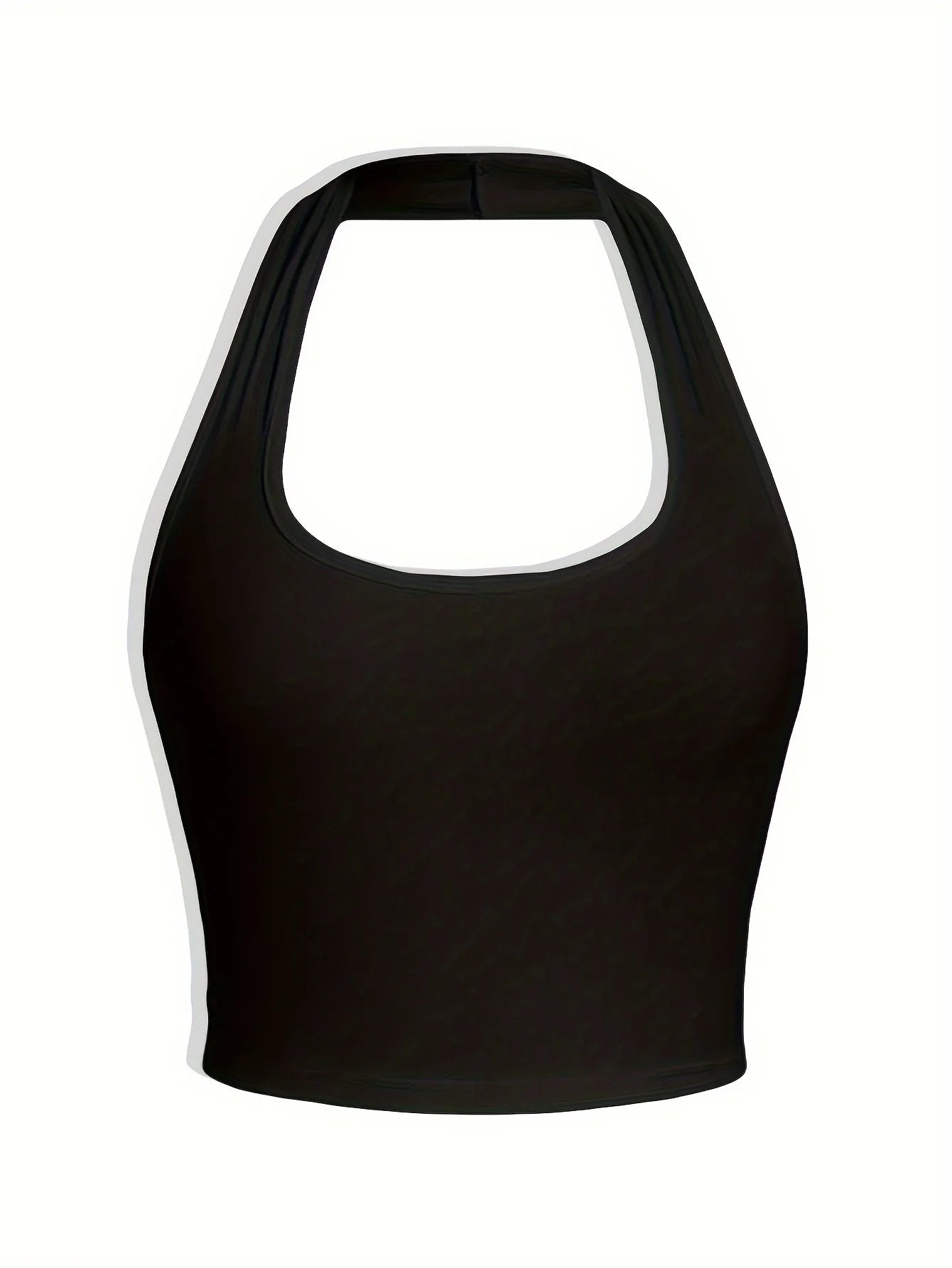 New women's classic solid color women's neck halter sling 3-piece set