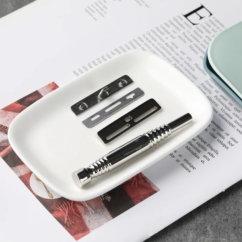 YAQI  Romulus Polished 316 stainless Steel AC Blade Single-edged Mens Shaving Safety Razor