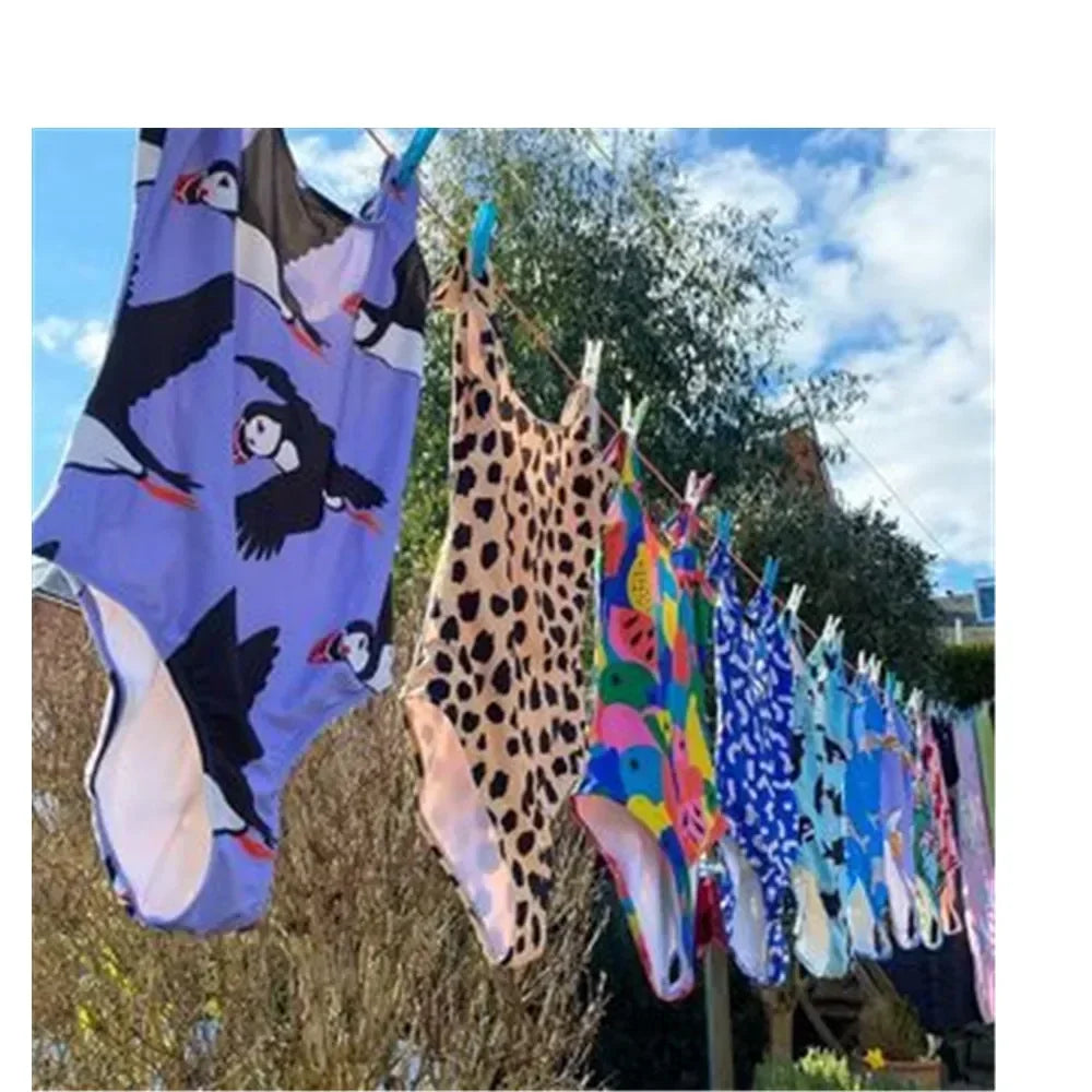 Batoko Swimwear Women Simple Print Support Swimsuit Comfortable And Durable Swimwear For Ocean Winter Summer Swimming 2025 swim