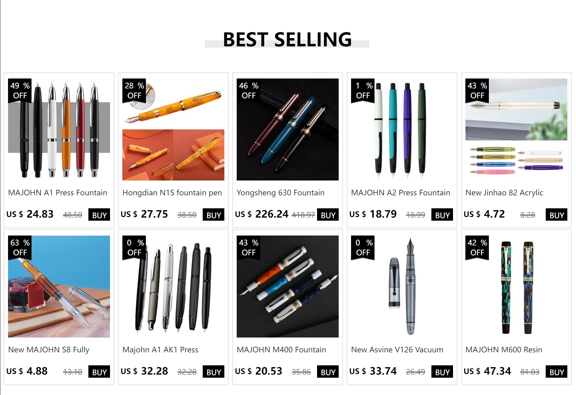 Hongdian N23 Fountain Pen Rabbit Year Limited High-End Students Business Office Writing supplies Gold Carving student  gift pens