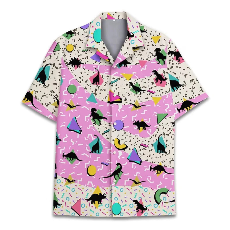 2025 Summer Animal Graphic Men Hawaiian Shirt 3d Shirt For Men Flower Print Plus Size Hawaiian Shirts Beach Flower Camisa