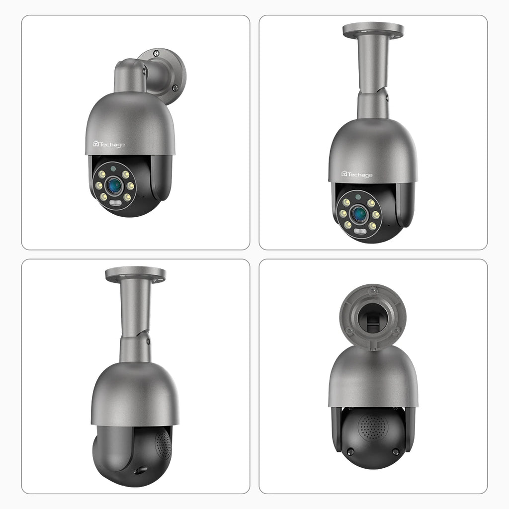 Techage UHD 4K 5MP 8MP IP Camera Red-Blue Light Alert Human Detection Night Vision PoE Security CCTV camera Protection Video