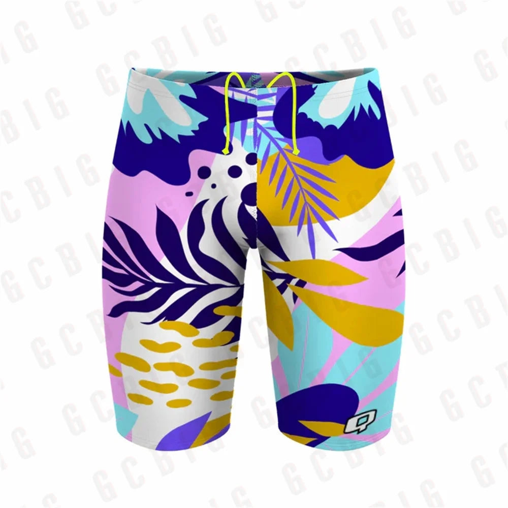 Mens Summer Trunks Swimwear Training Swim Shorts Trunks Swimsuits Boy Jammers Sports Surf Shorts Beach Volleyball Swimming Pants