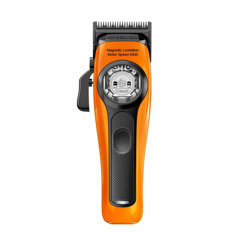 Kemei Professional Hair Clipper Magnetic Levitation Motor 8800 Rpm Charging Base Hair Clipper Men's Hair Clipper KM-2373