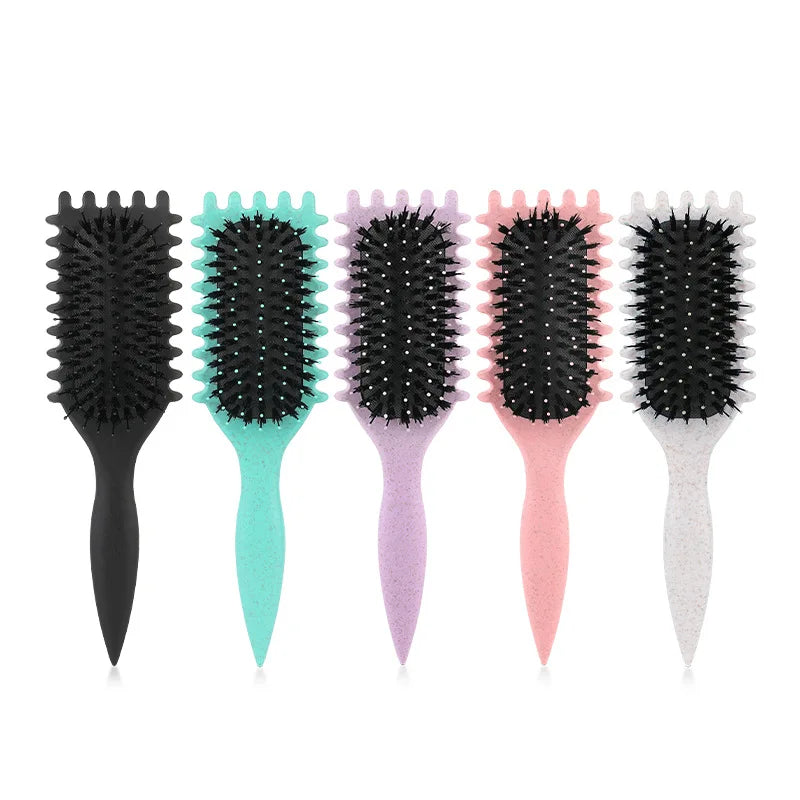 Salon Styling Curly Hair Styling Brush Curl Hair Brush for Combing and Shaping Men's and Women's Curls Reduce Pulling Tools