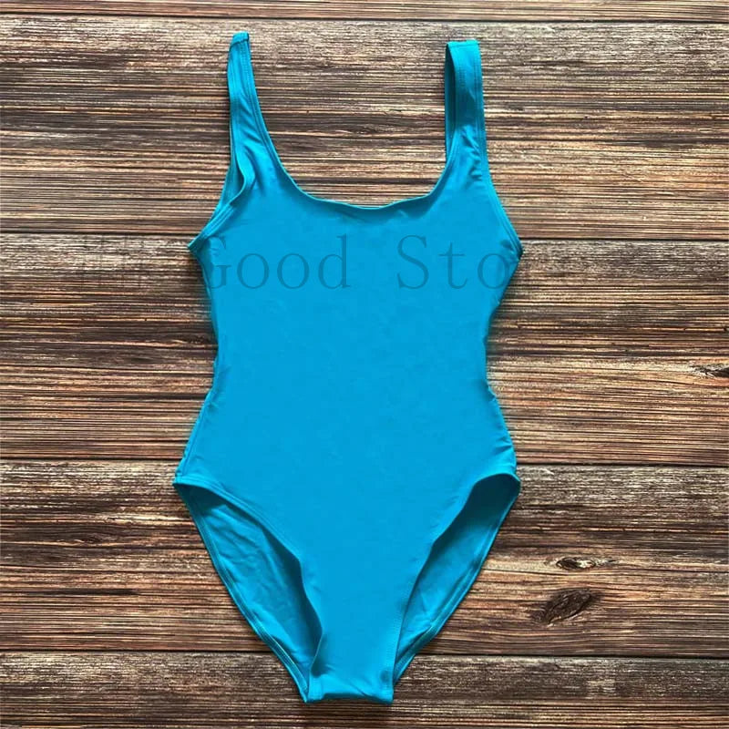 Sexy Padded One Piece Swimsuit Women Swimwear Solid Bathing Suit monokini Swimming Suit Summer Beachwear maillot de bain femme