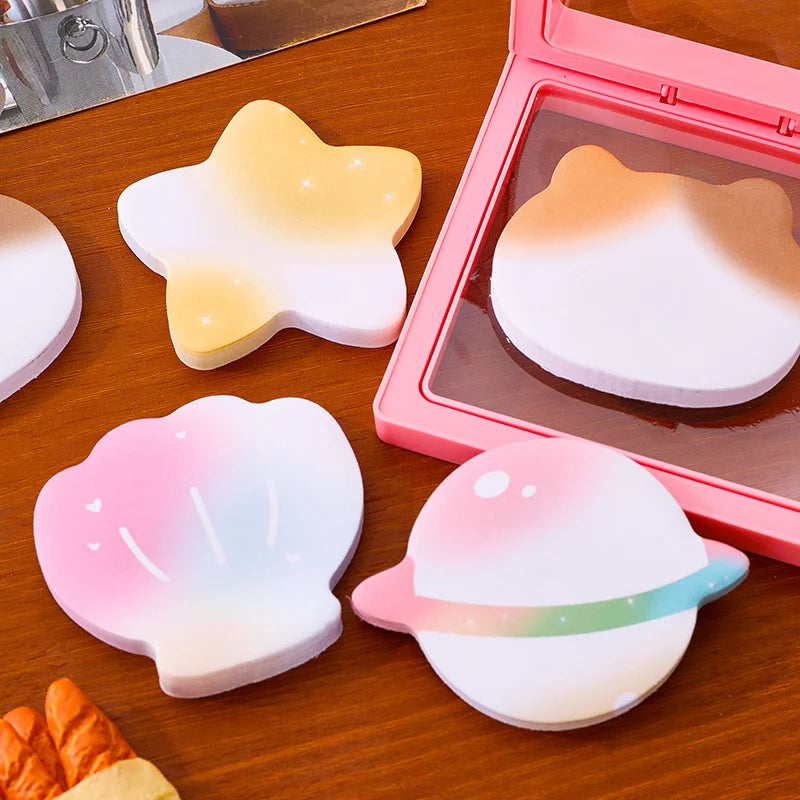 60Sheets Cartoon Gradient Memo Pads Scrapbooking Sticker School Supplies Post Sticky Notes Office Stationery