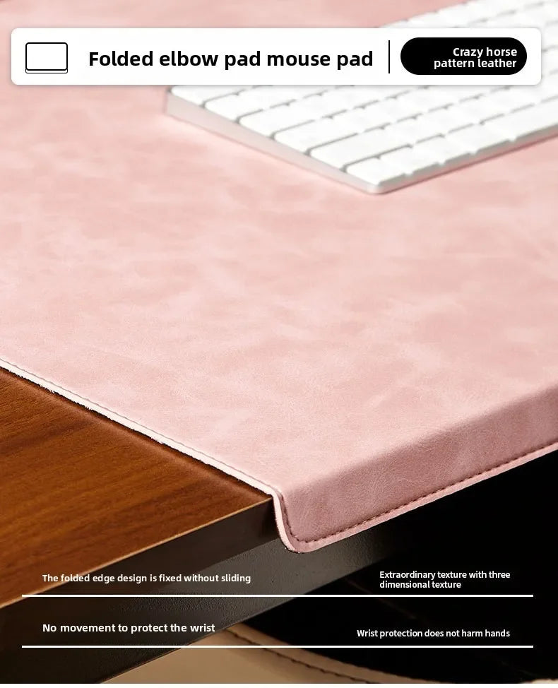 Folding Big Mouse Pad Elbow Guard Wrist guard PU Laptop Non-slip Easy To Clean Keyboard Mats Office Desk Mat Gaming mousepad