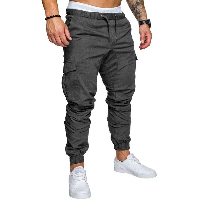 2025 new men's workwear pants, European and American men's loose straight casual pants, men's workwear pocket pants S-XXXL