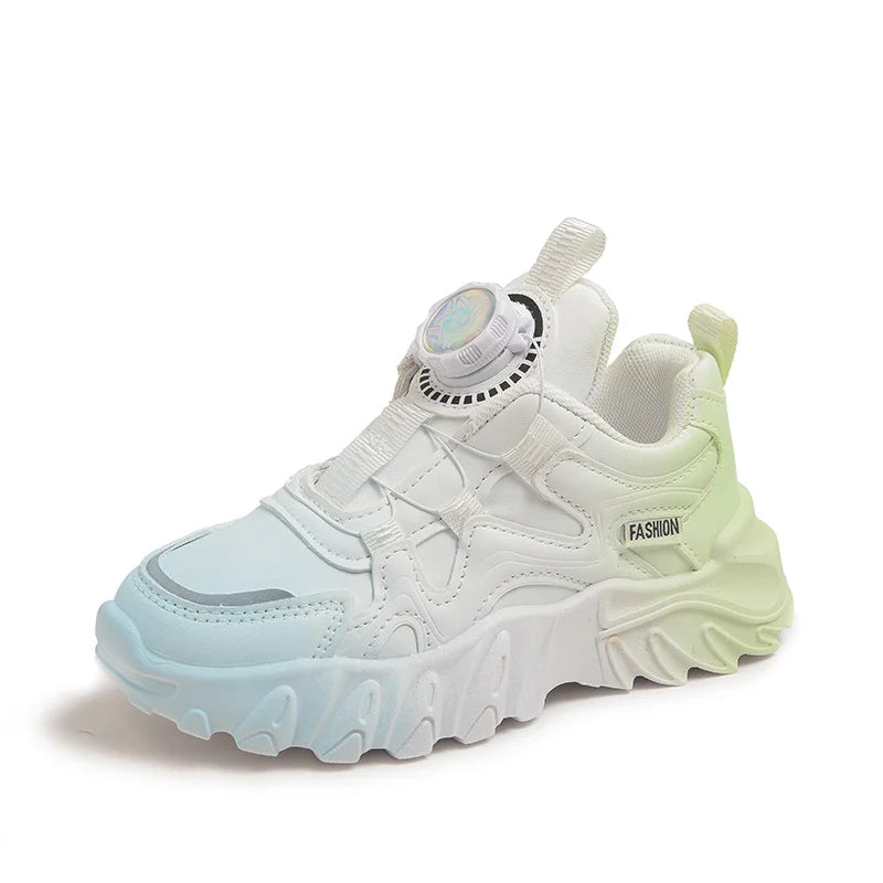 Autumn Leather Fashionable Sports and Leisure Shoes for Students, Anti Slip and Breathable Children's Shoes,Dad Shoes kids shoes