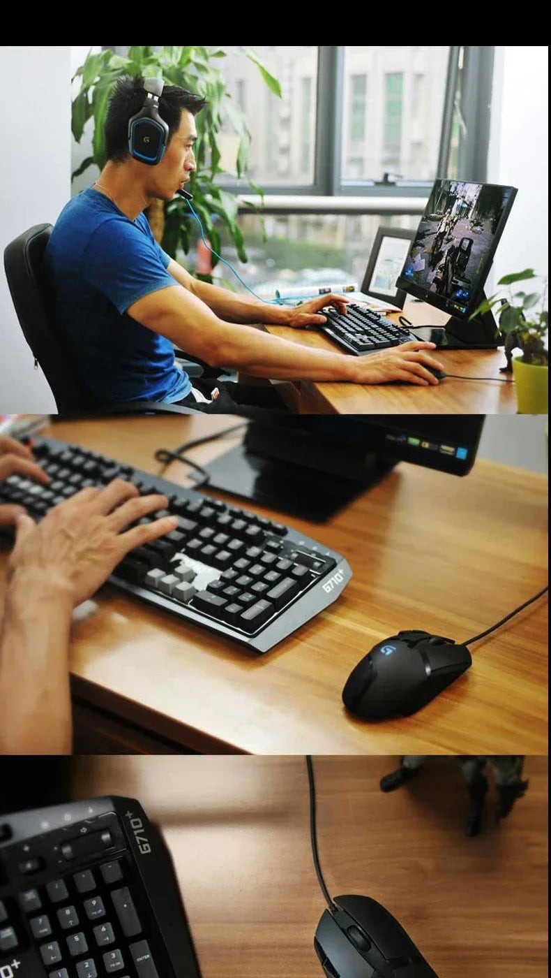 Logitech G402 Hyperion Fury Wired Gaming Mouse 4000 DPI Lightweight 8 Programmable Buttons Optical E-Sport Wired Mice