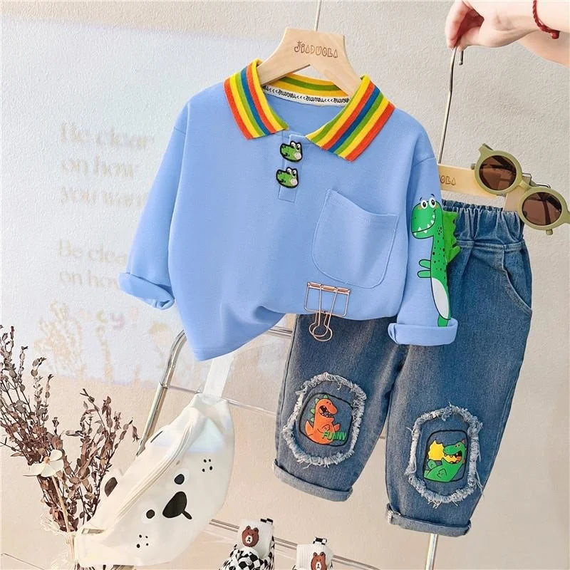 New Autumn Baby Girls Clothes Children Outfits Toddler Boys Fashion T-Shirt Pants 2Pcs/Set Infant Casual Costume Kids Tracksuits