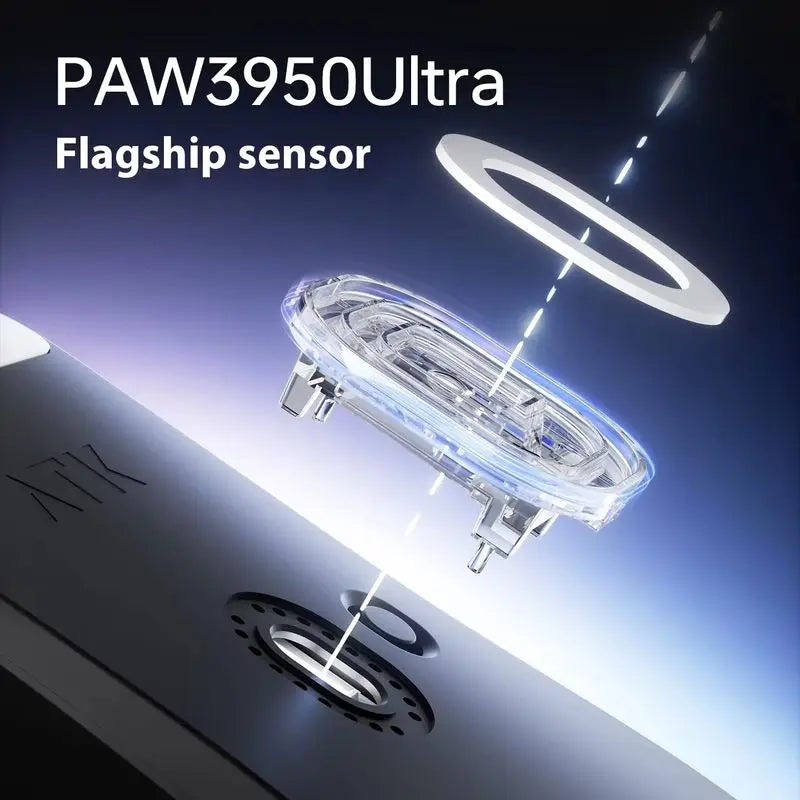 ATK F1 V2 Ultra MAX Gaming Mouse Wireless Tri-mode PAW3950 Double 8k Lightweight Ergonomics Esports Mouse Custom PC Accessory