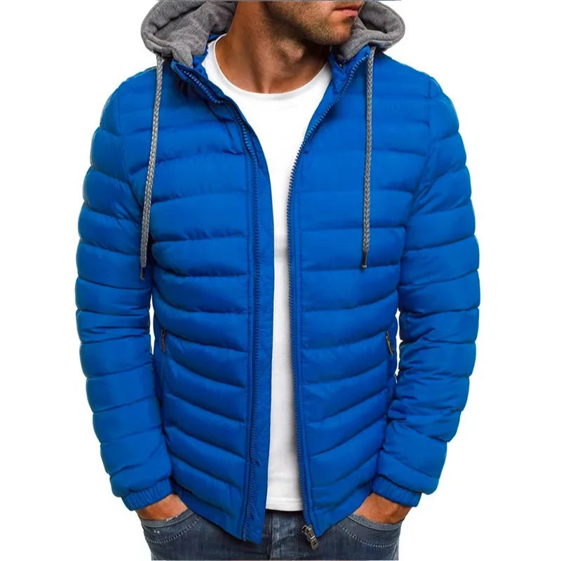 2024 Autumn And Winter Male Loose Overcoat Clothing Outdoor Casual Sportswear Fashion Streetwear Style Hooded Warm Zipper Jacket