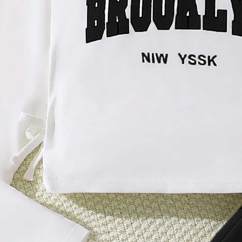 2024 New Spring Autumn Girls Matching Clothes 8-12 Years Solid Color Vacation Party Daily Casual Clothing Korean Style Outfits