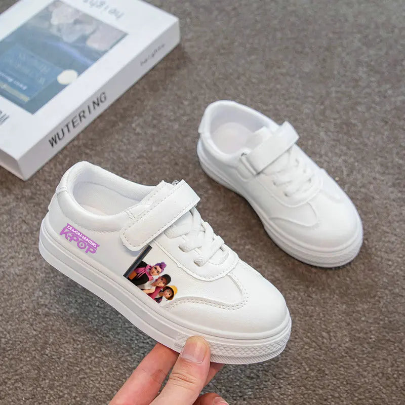 KPop Demon Hunters Children's Sneakers Girls Casual Shoes Autumn Rumi Mira Zoey Kids Cartoon Cute Toddler Student Running Shoes