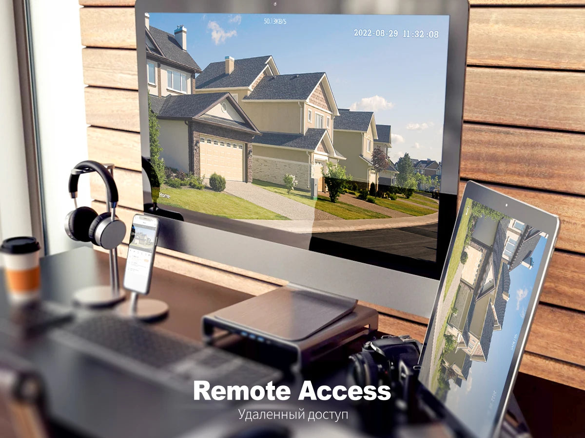 Techage UHD 4K 5MP 8MP IP Camera Red-Blue Light Alert Human Detection Night Vision PoE Security CCTV camera Protection Video