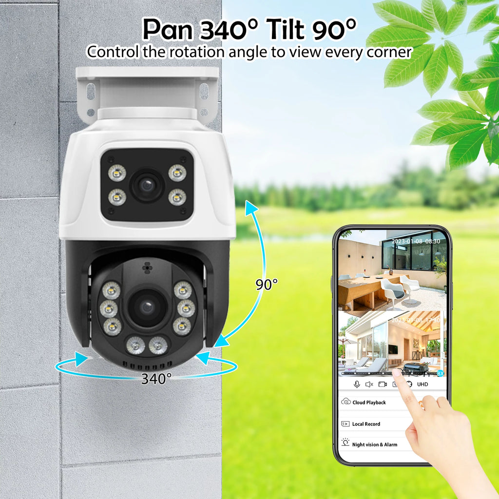 XMEYE 6MP POE PTZ Dual Lens IP CCTV Camera Video Surveillance Security Outdoor Two Way Audio Street ONVIF Full Color Auto Track