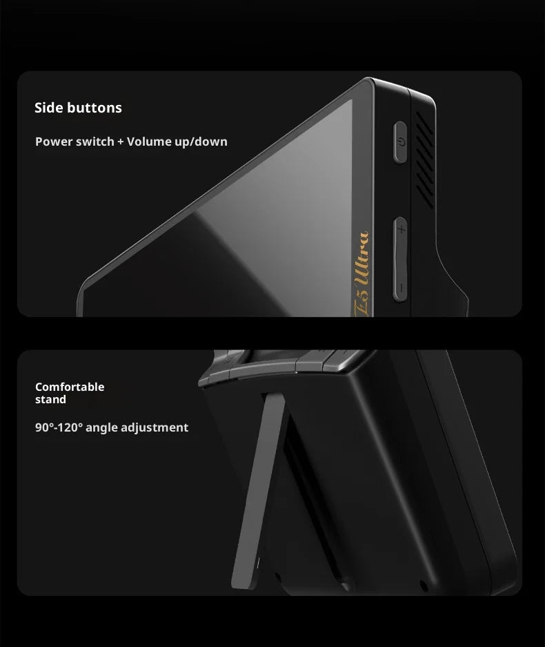 2025 New E5ultra Handheld Game Console With Dual Systems 6+128 Running Memory Cloud Gaming 5-Inch Ips Hall Joystick Game Console