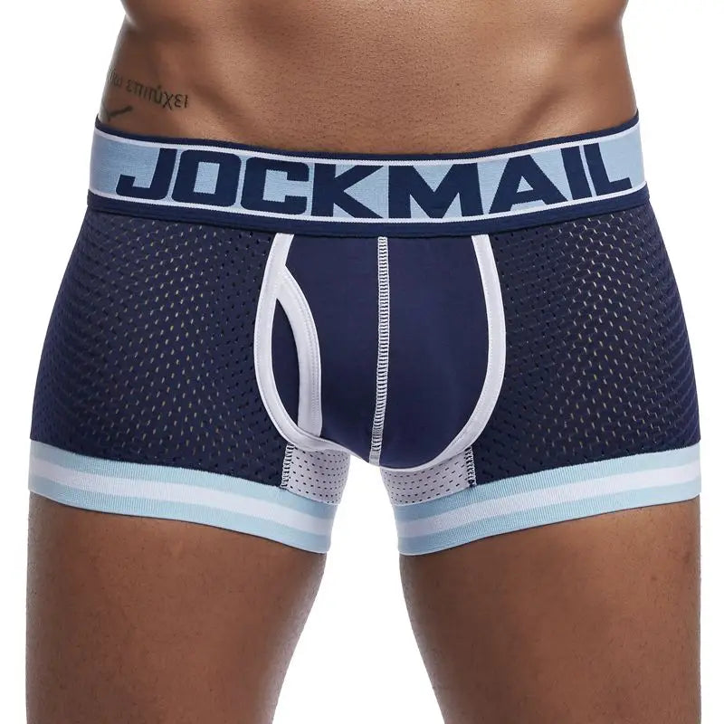 JOCKMAIL 5pcs Man Underpants Boxershorts Mesh Nylon Men Boxers Male Breathable Underwear Men’s Panties Soft Boxer