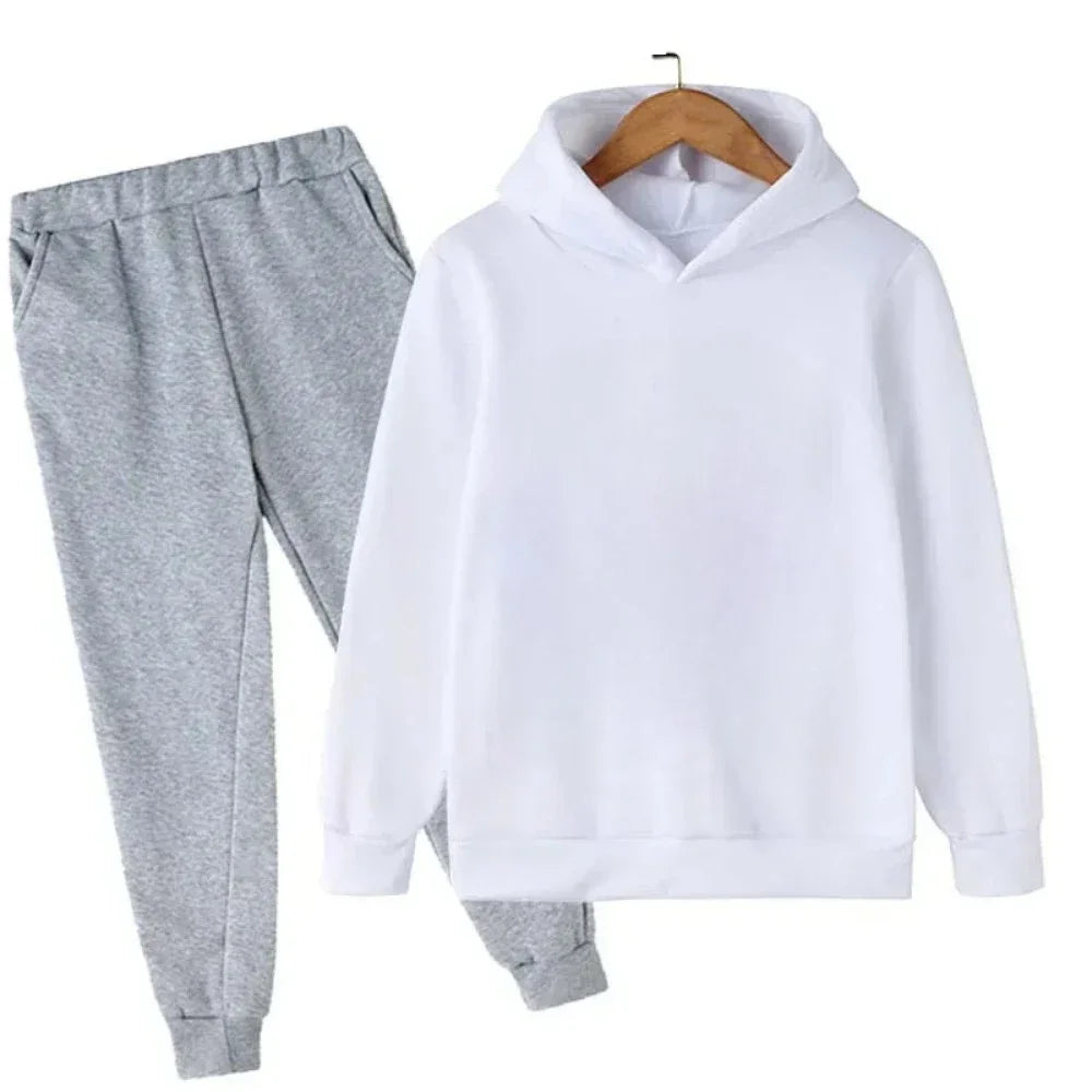 Children Hoodie Tracksuit Autumn Winter New York USA Letter Graphic Sweatshirt Pant Suit Baby Boy Girl Kid Sport Two Pieces Set