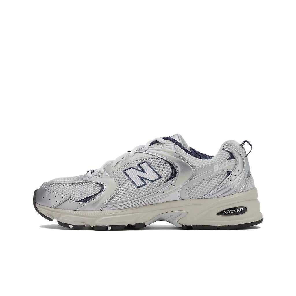 New Balance NB 530 Spring Low-Top Running Shoe, Unisex, Silver and White