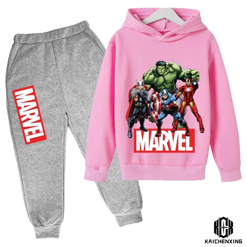 Hulk Hoodies Kids Tracksuits Boy Girl Spring autumn winter Sweatshirt Clothes Set Marvel- Super heros Hooded Pants Suit Children