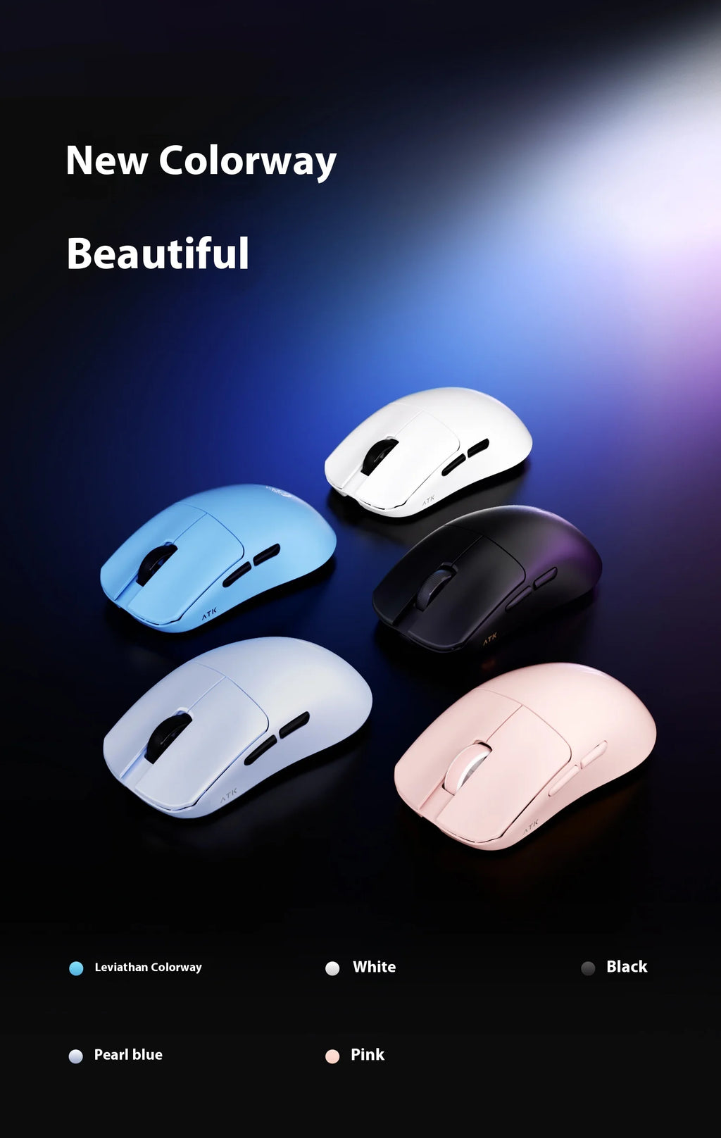 ATK F1 V2 Ultra MAX Gaming Mouse Wireless Tri-mode PAW3950 Double 8k Lightweight Ergonomics Esports Mouse Custom PC Accessory