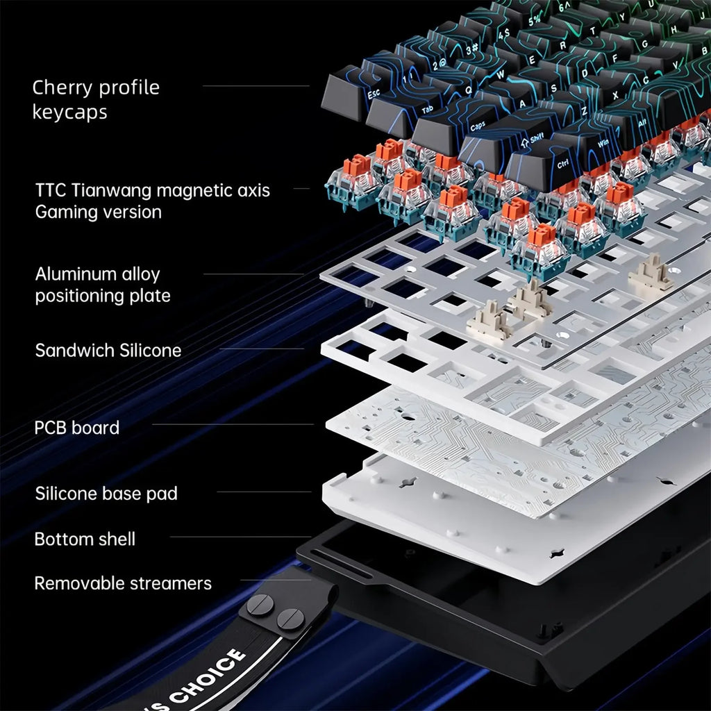 MCHOSE ACE68 Magnetic Keyboard 0.125ms 128K Sampling Rate Wired Mechanical ACE60 Pro for Gaming 0.01mm RapidTrigg 8000Hz SOCD/Rs