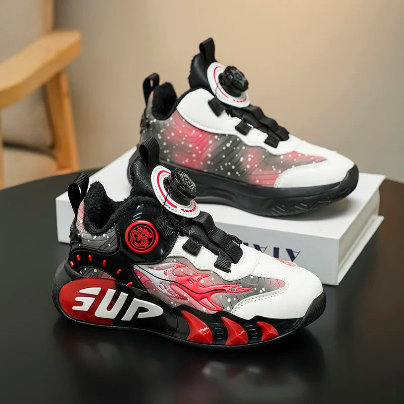 New Kids Sneakers Winter Warm Cotton Shoes for Children Casual Sports Shoes Boys Girls Anti-slippery Waterproof Tennis Trainers