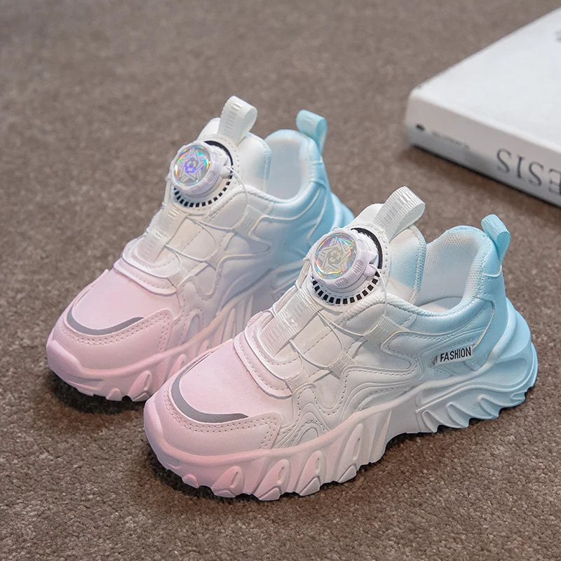 Autumn Leather Fashionable Sports and Leisure Shoes for Students, Anti Slip and Breathable Children's Shoes,Dad Shoes kids shoes