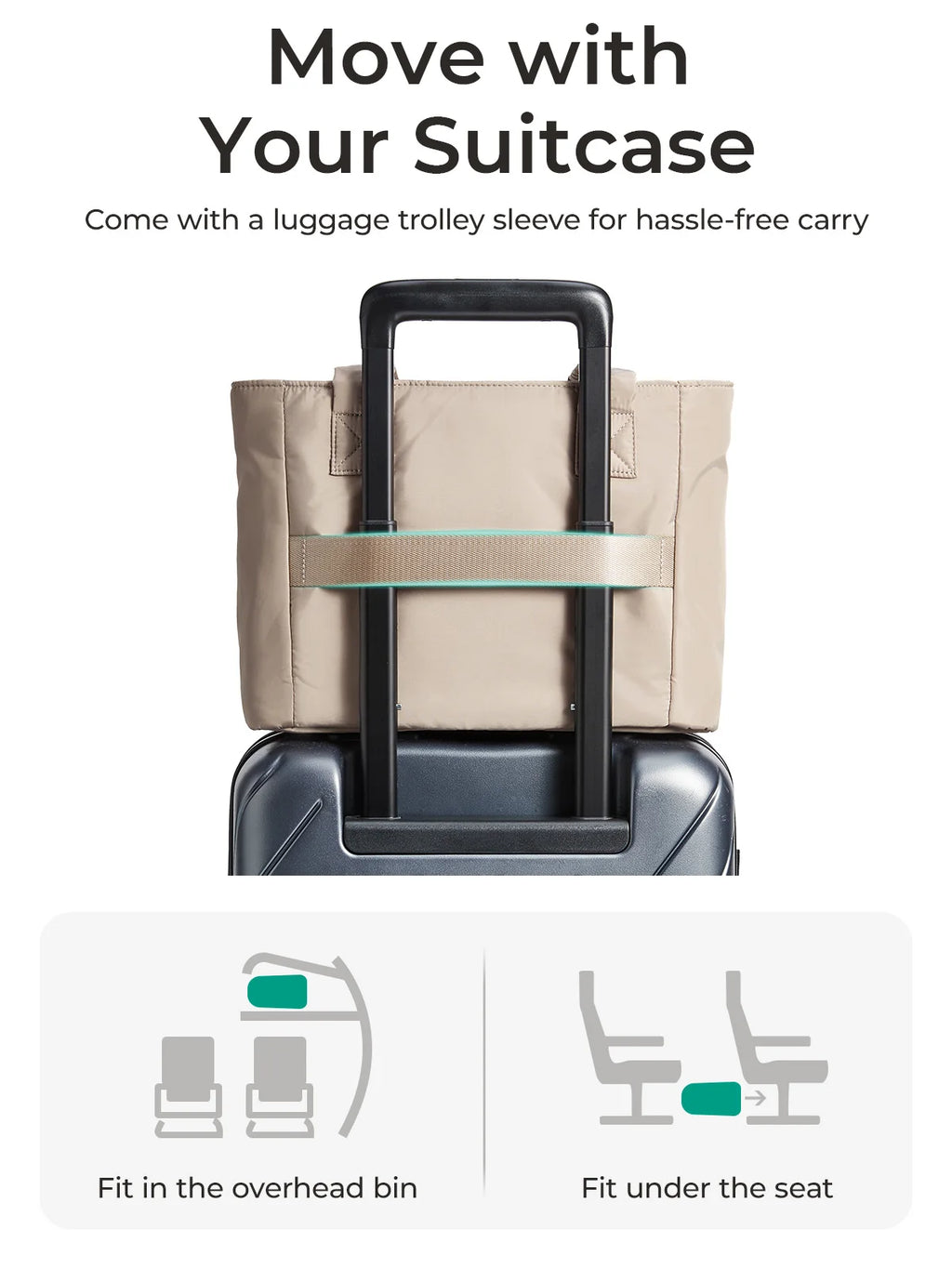 BAGSMART Women's Tote Bag Simple Travel Bag Casual Commuting Messenger Handbag Student College Shoulder Bag