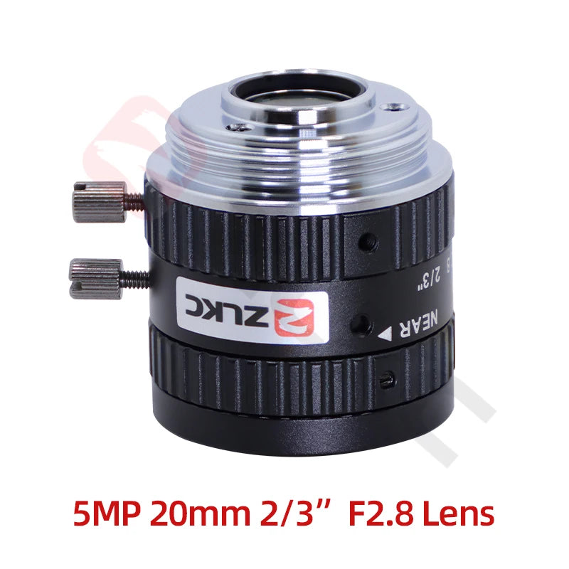 ZLKC 5MP C Mount 8mm 12mm 16mm 25mm 35mm 50mm Lens 2/3 Inch FA Machine Vision Industrial Camera Manual Iris Low Distortion F1.8